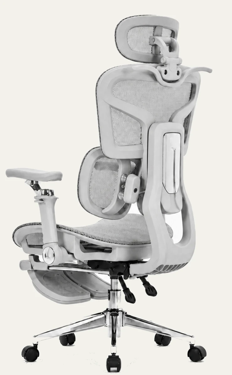 KUUL Aero chair in Mist, rear three-quarter view