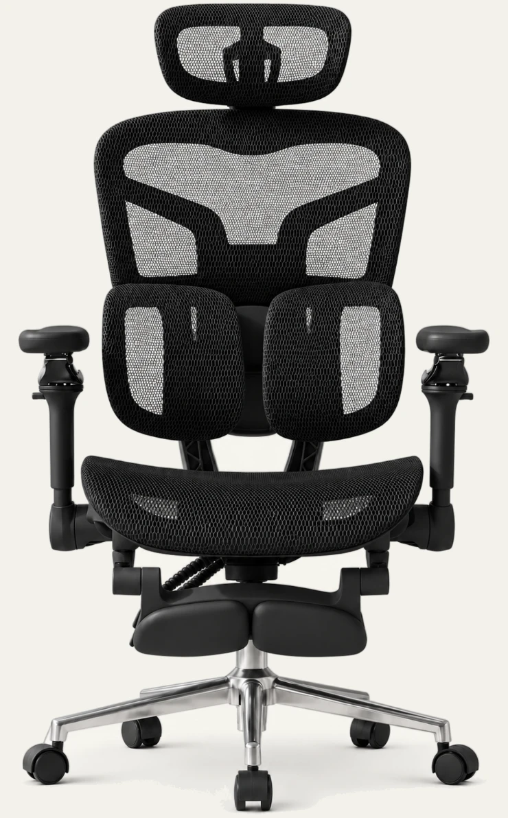 KUUL Aero chair in Onyx Black, front view