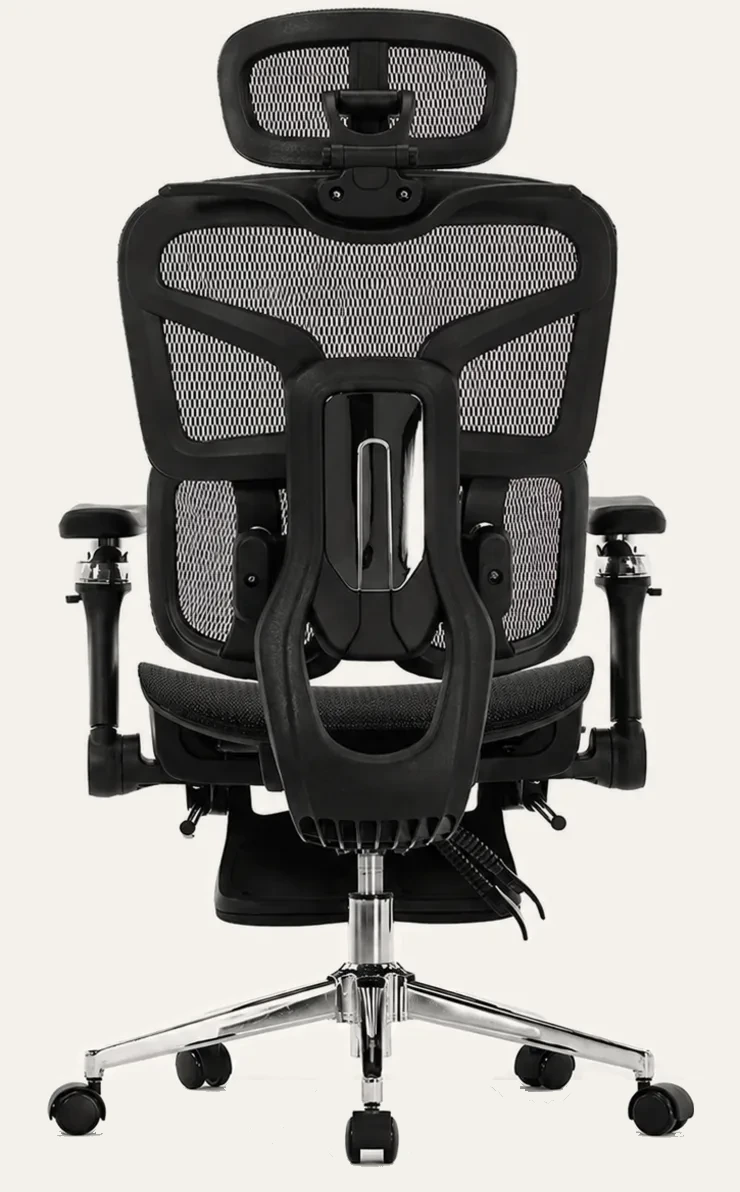 KUUL Aero chair in Onyx Black, rear view
