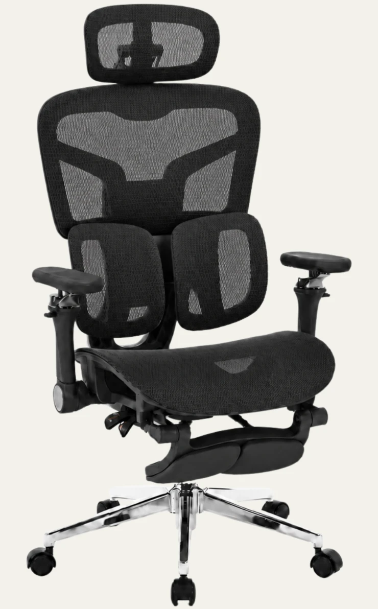 KUUL Aero chair in Onyx Black, front three-quarter view