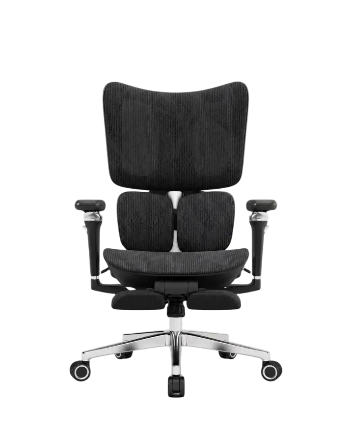 KUUL Arc chair in Onyx Black, front view