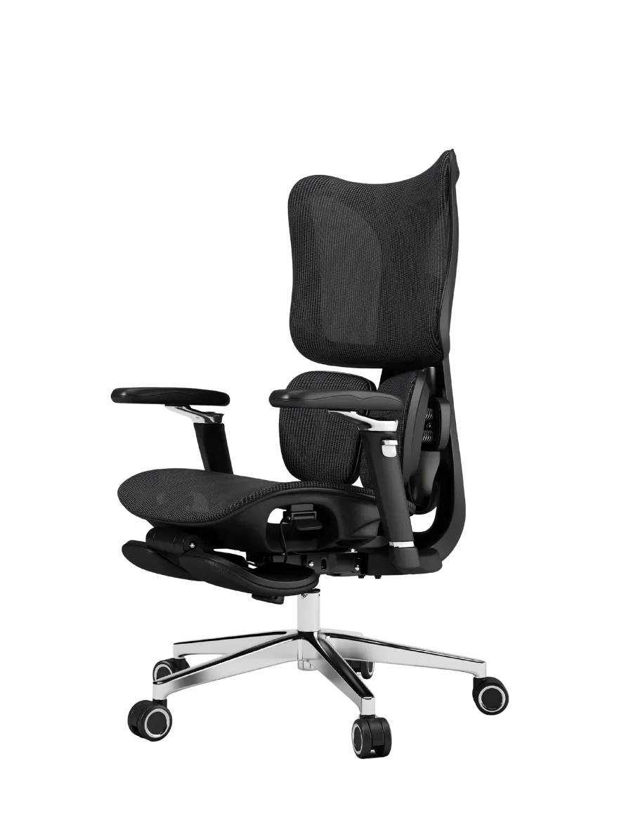 KUUL Arc chair in Onyx Black, front three-quarter view