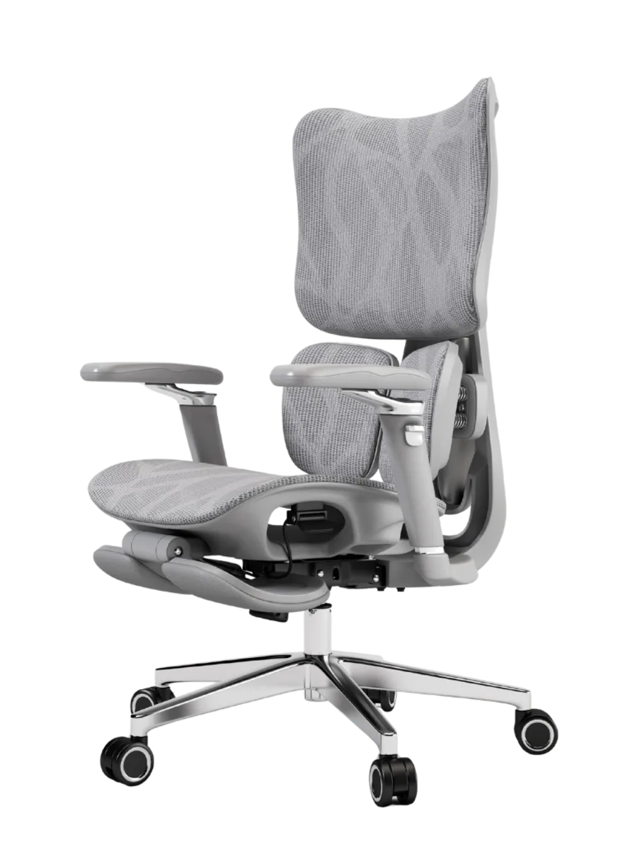 KUUL Arc chair in Grey, front three-quarter view