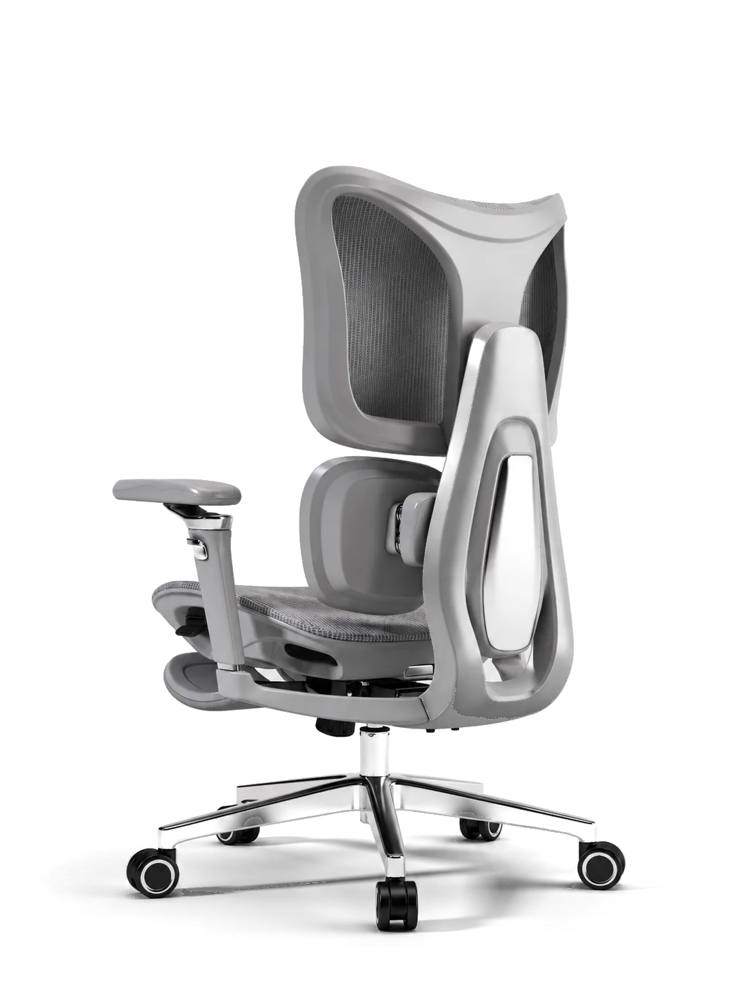 KUUL Arc chair in Grey, rear three-quarter view