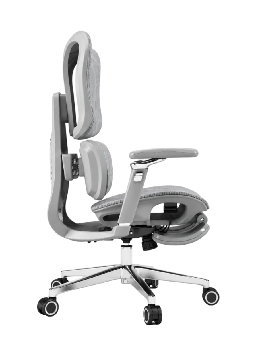 KUUL Arc chair in Grey, side profile from the right