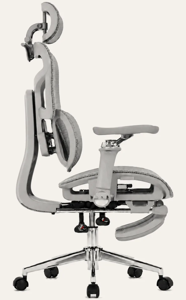 KUUL Aero chair in Mist, side profile from the left