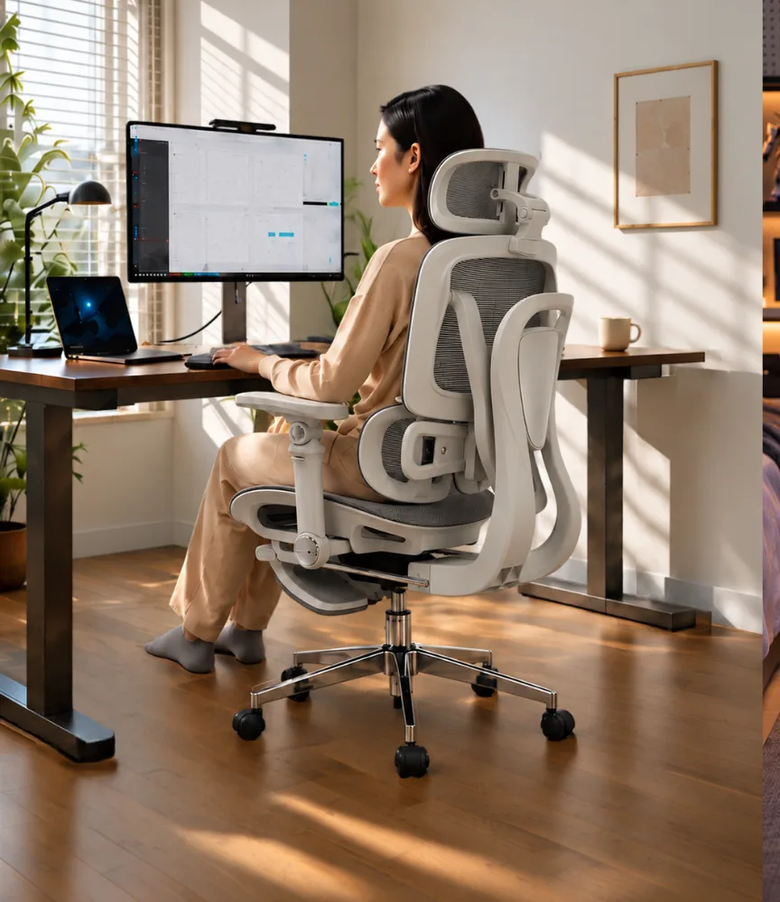 Working at a desk