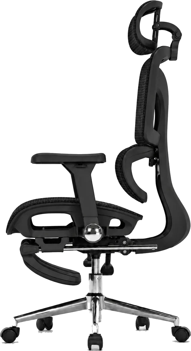 KUUL Flow chair in Onyx Black, side profile