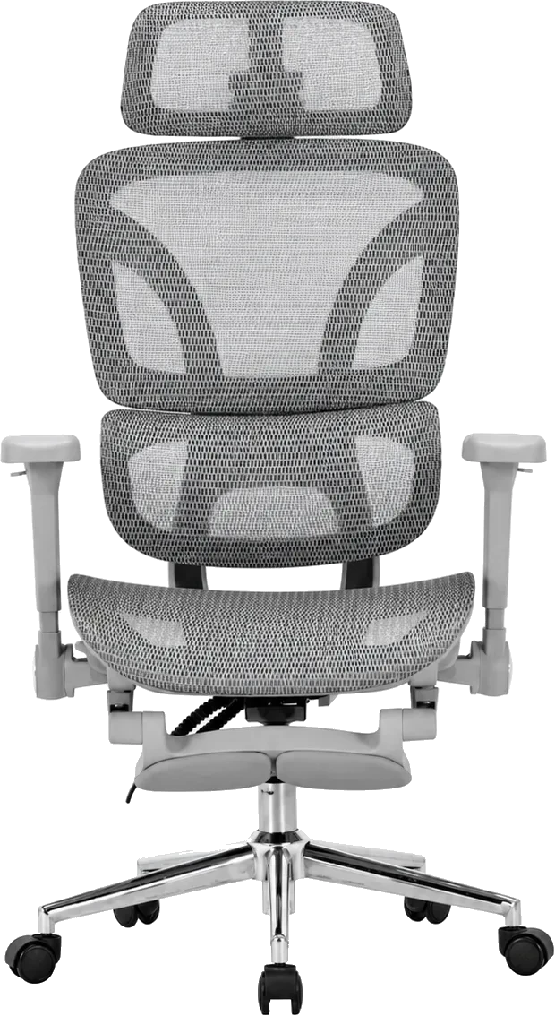 KUUL Flow chair in Ash Grey, front view