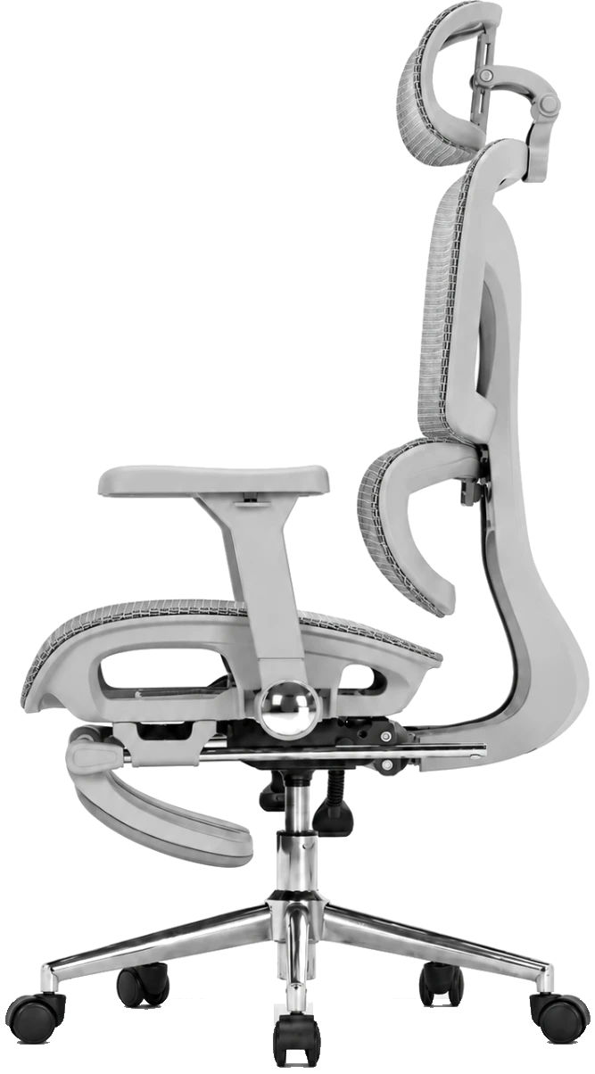 KUUL Flow chair in Ash Grey, side profile