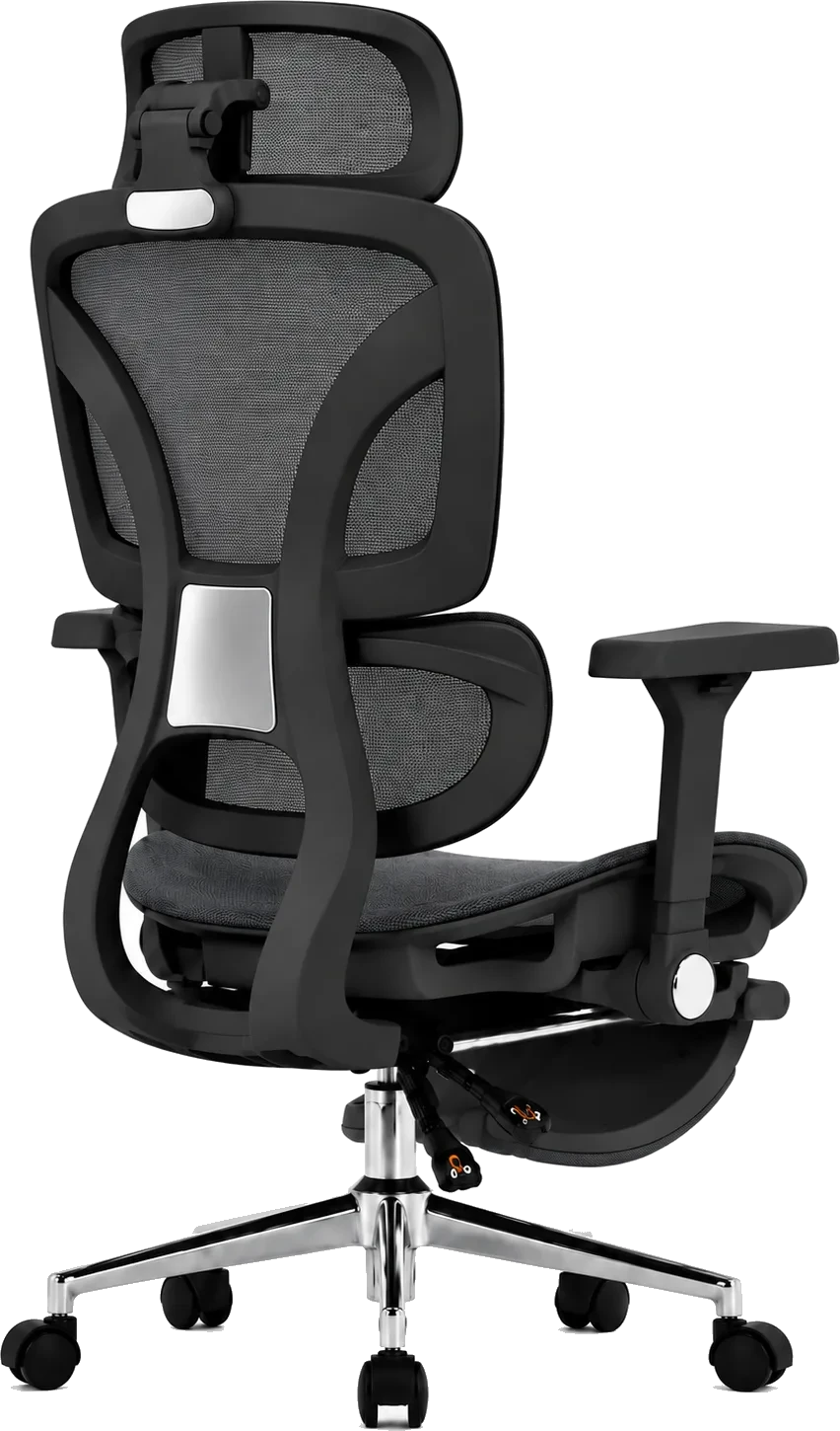 KUUL Flow chair in Onyx Black, rear view