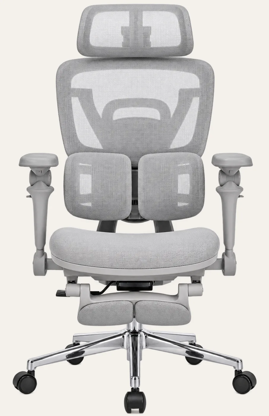 KUUL Atlas chair in Mist with molded foam seat, front view