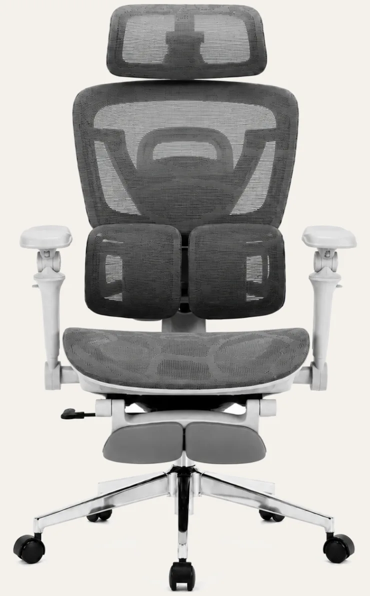 Kuul Atlas chair in grey with mesh seat