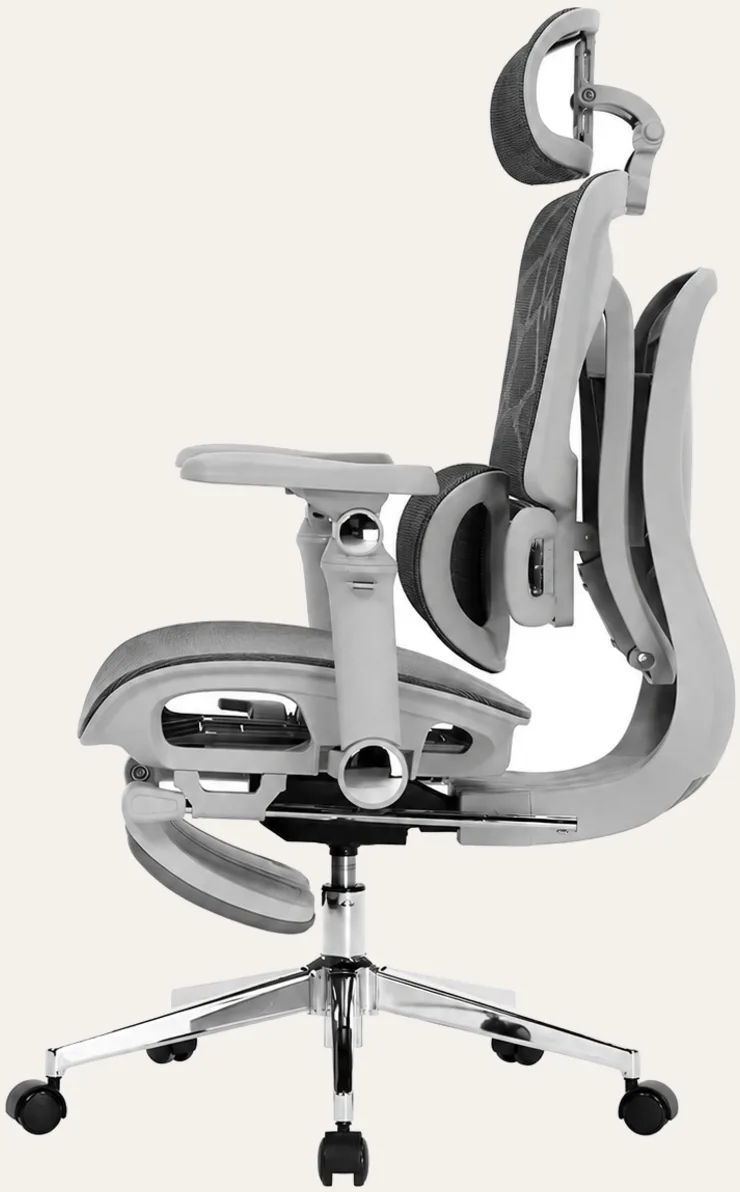 KUUL Atlas chair in Mist, side profile