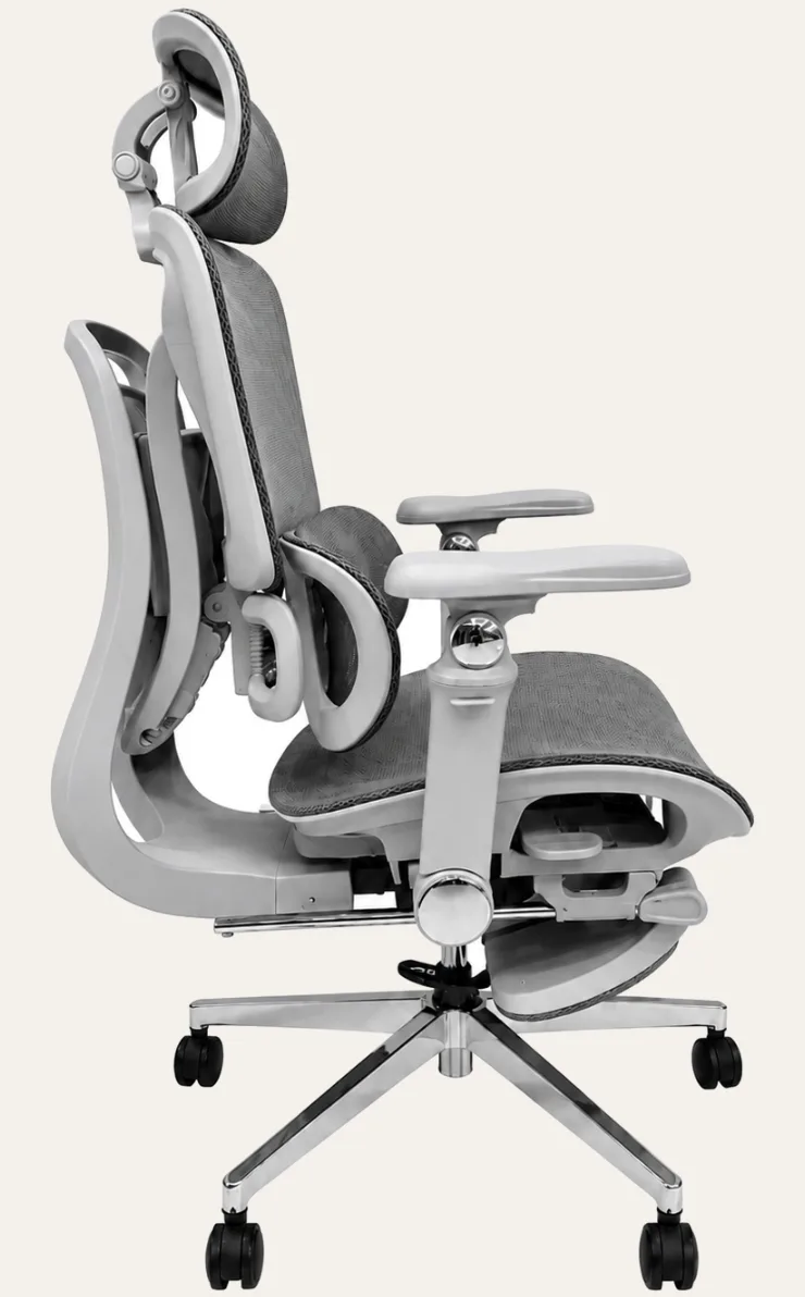 KUUL Atlas chair in Mist, side profile from the left