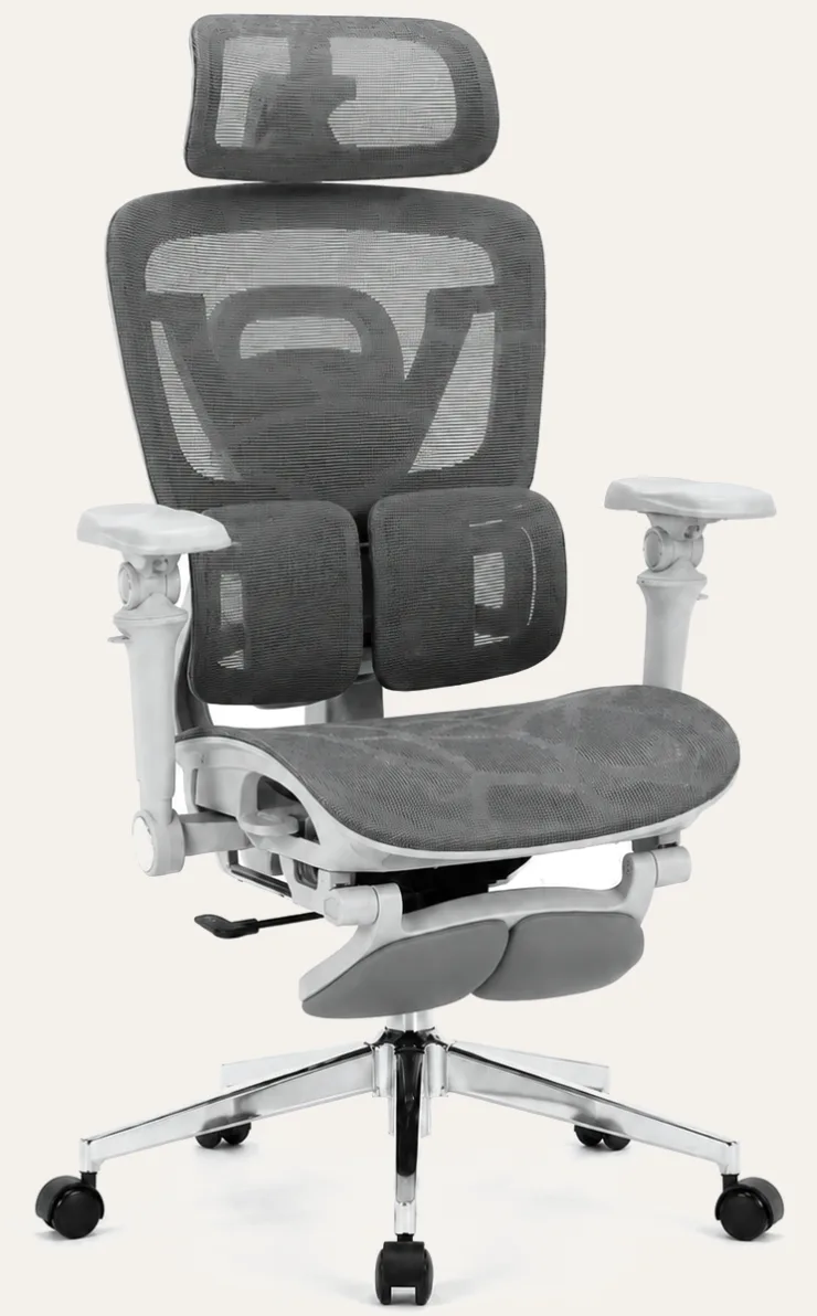 KUUL Atlas chair in Mist, three-quarter studio view