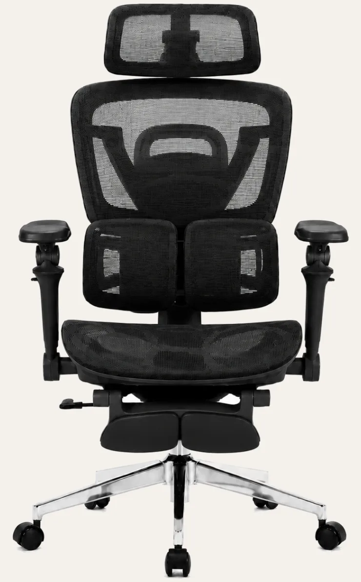 Kuul Atlas chair in black with mesh seat
