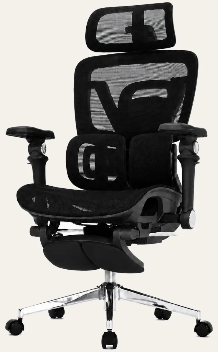KUUL Atlas chair in Onyx Black, front three-quarter view