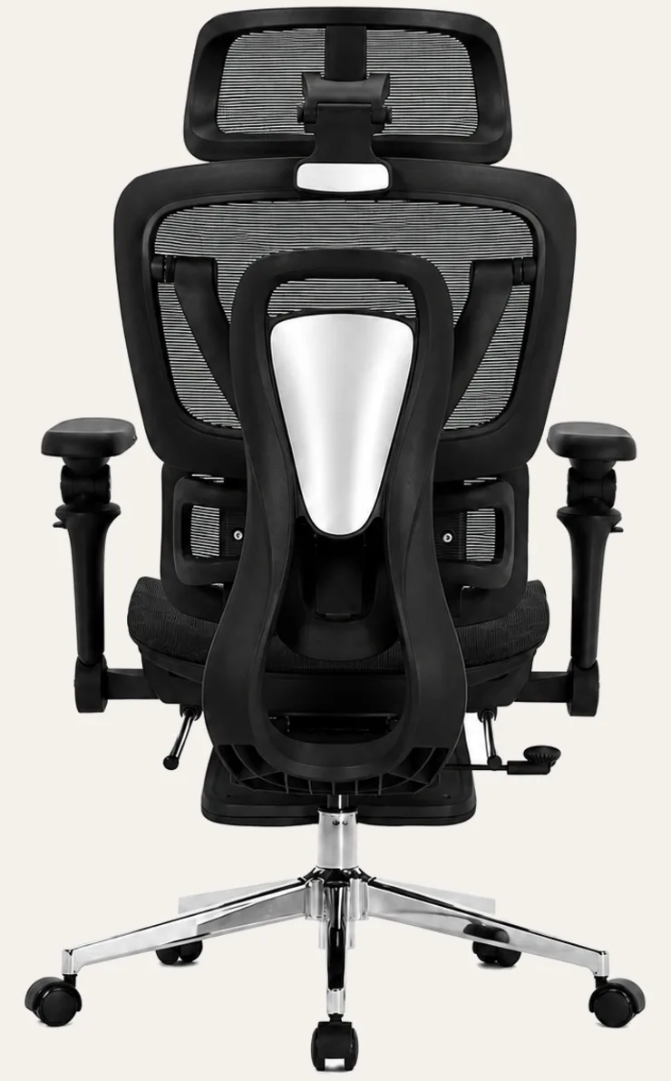 KUUL Atlas chair in Onyx Black, rear view