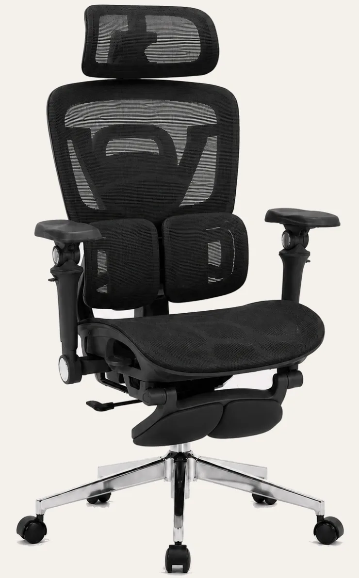 KUUL Atlas chair in Onyx Black, three-quarter studio view
