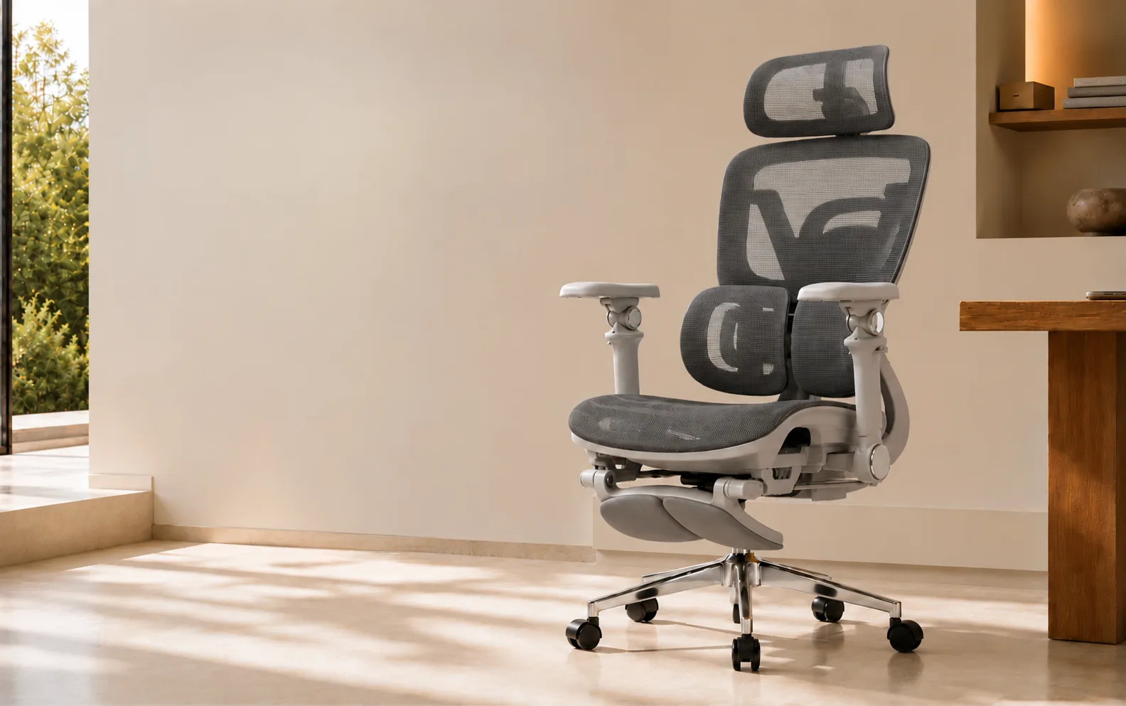 Atlas chair in a sunlit home office